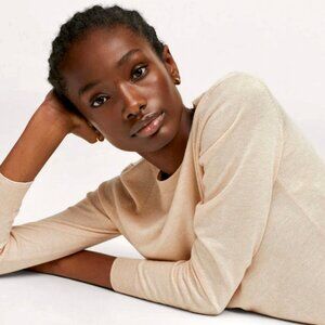 Mango Beige Fine Knit Sweater